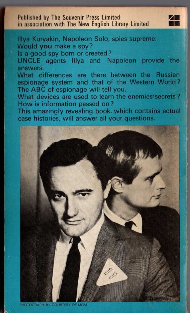 Anonymous   THE MAN FROM U.N.C.L.E.: ABC OF ESPIONAGE magnified rear book cover image