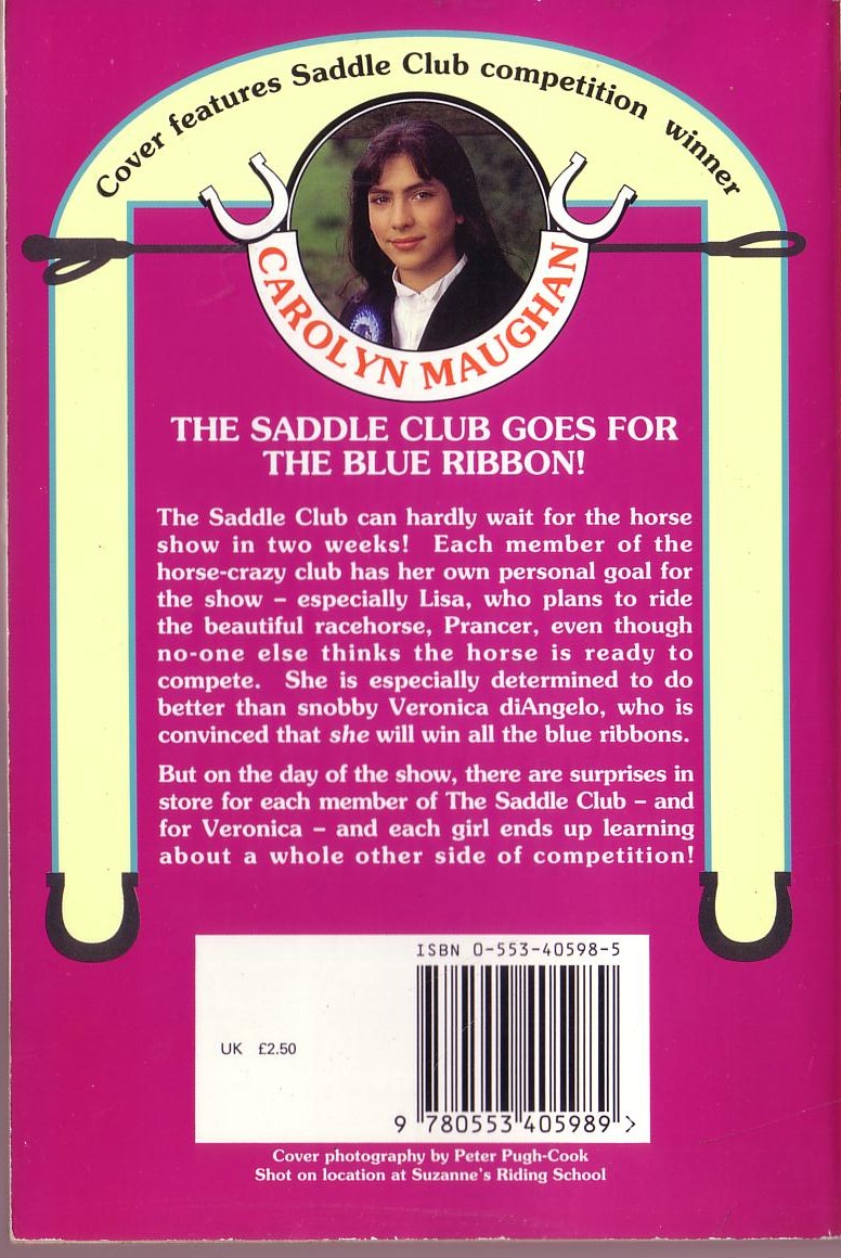 Bonnie Bryant  THE SADDLE CLUB 25: Show Horse magnified rear book cover image