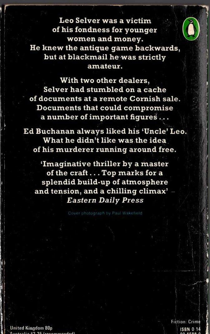 George Sims  THE END OF THE WEB magnified rear book cover image