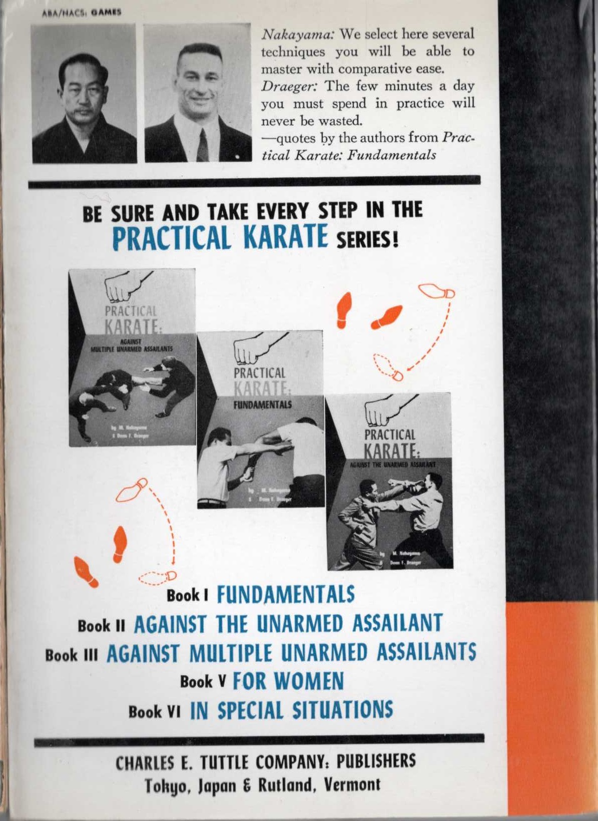 PRACTICAL KARATE: AGAINST ARMED ASSAILANTS magnified rear book cover image