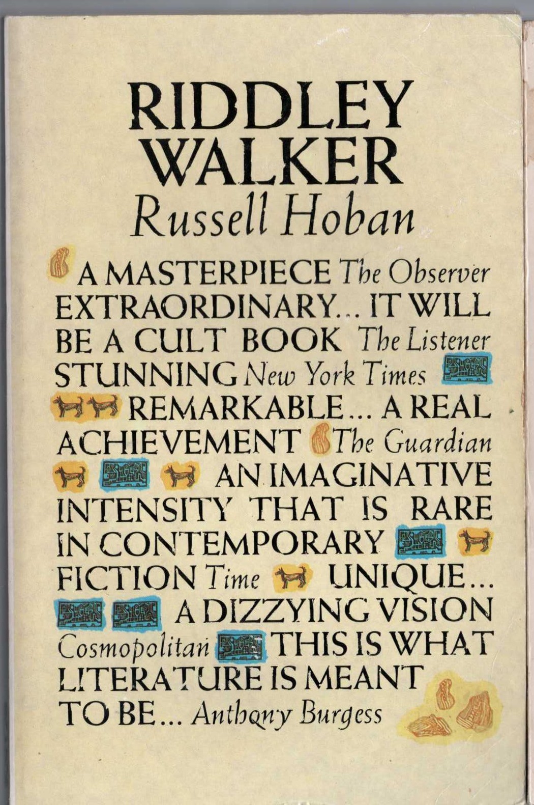 Russell Hoban  RIDDLEY WALKER front book cover image