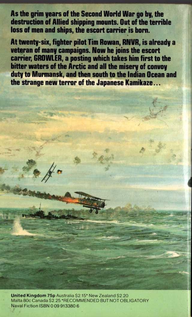 Douglas Reeman  WINGED ESCORT magnified rear book cover image