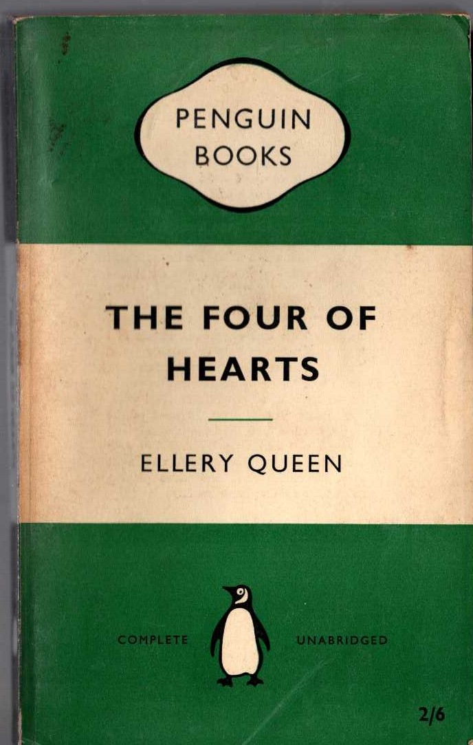 Ellery Queen  THE FOUR OF HEARTS front book cover image
