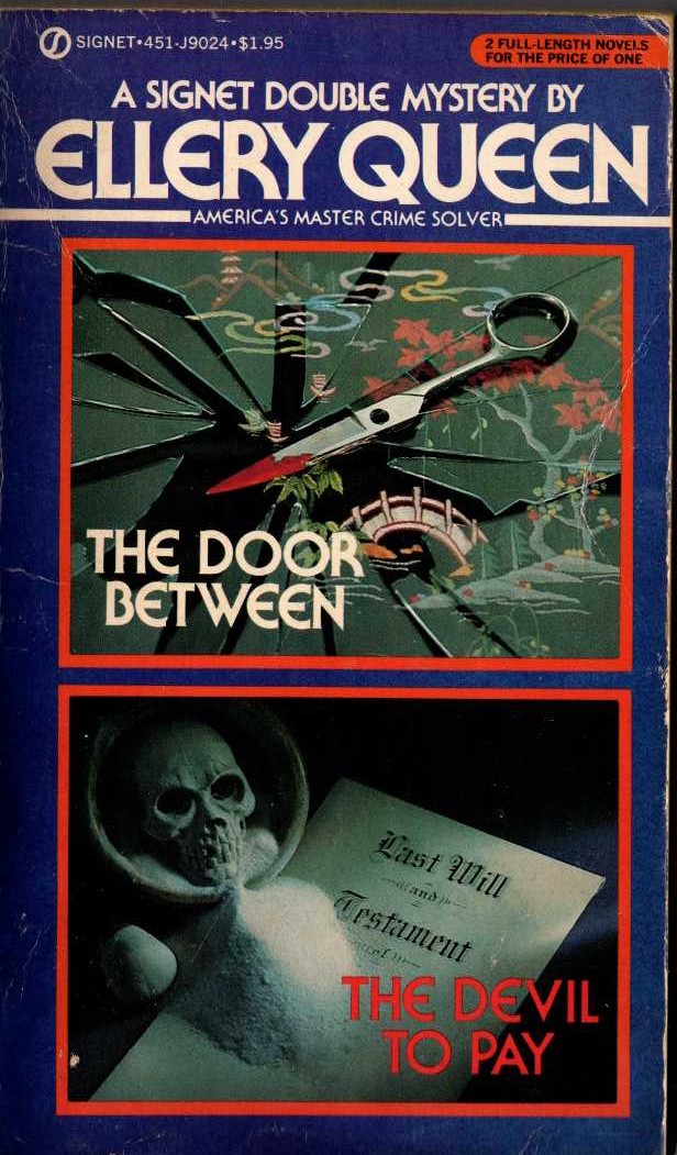 Ellery Queen  THE DOOR BETWEEN and THE DEVIL TO PAY front book cover image