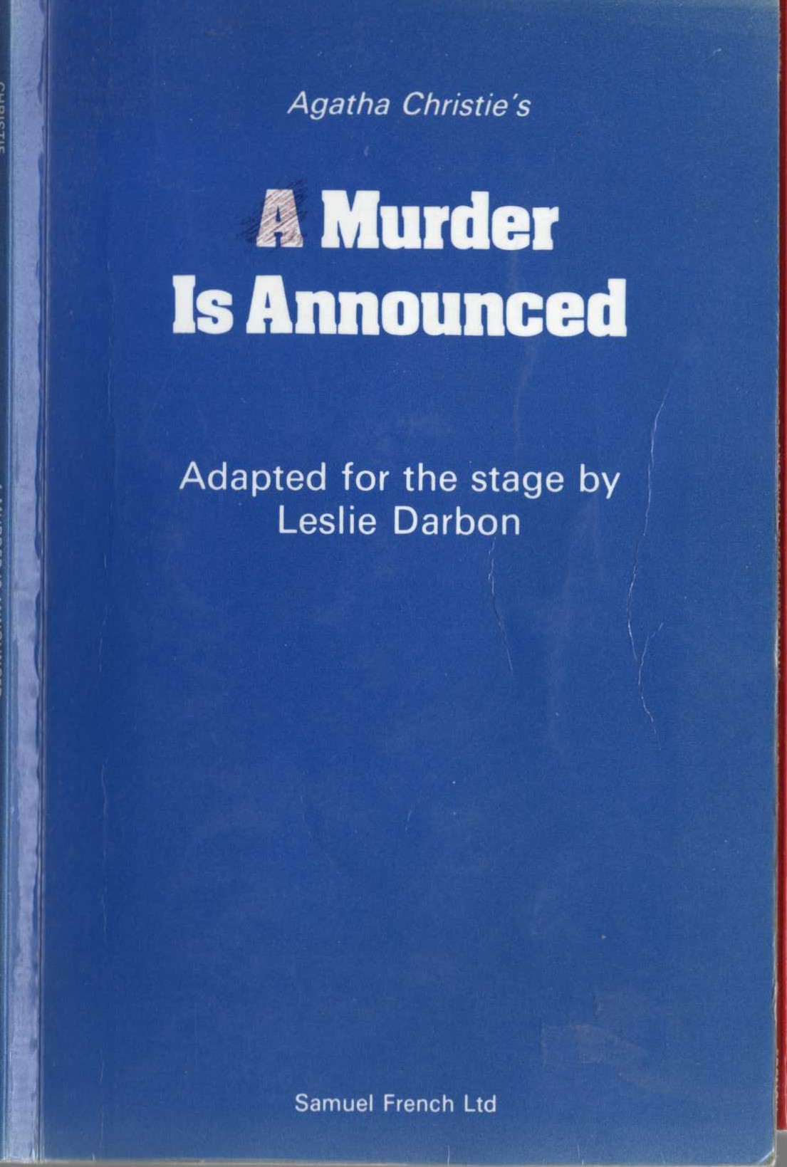 Agatha Christie  A MURDER IS ANNOUNCED front book cover image