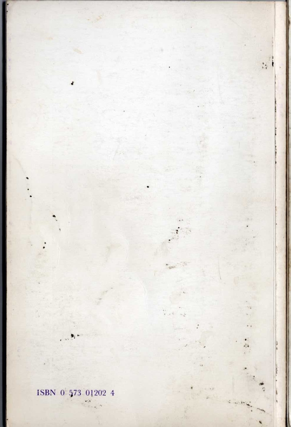 Oscar Wilde  THE IMPORTANCE OF BEING EARNEST. A Trivial Comedy for Serious People magnified rear book cover image