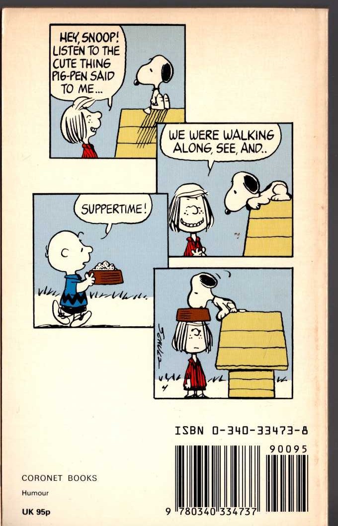 Charles M. Schulz  IT'S CHOW TIME, SNOOPY magnified rear book cover image