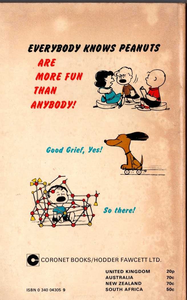 Charles M. Schulz  FUN WITH PEANUTS magnified rear book cover image