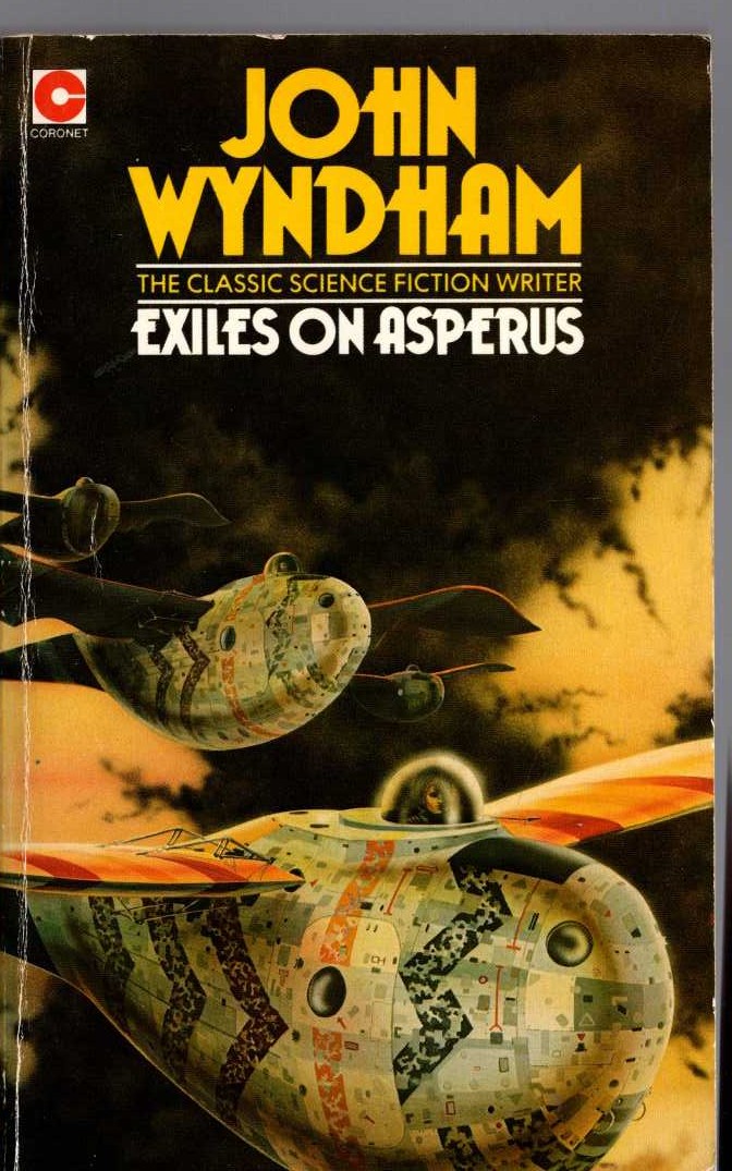 John Wyndham  EXILES ON ASPERUS front book cover image