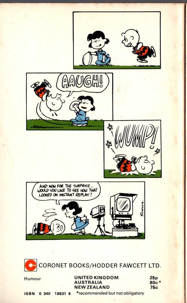 Charles M. Schulz  TRY IT AGAIN, CHARLIE BROWN magnified rear book cover image