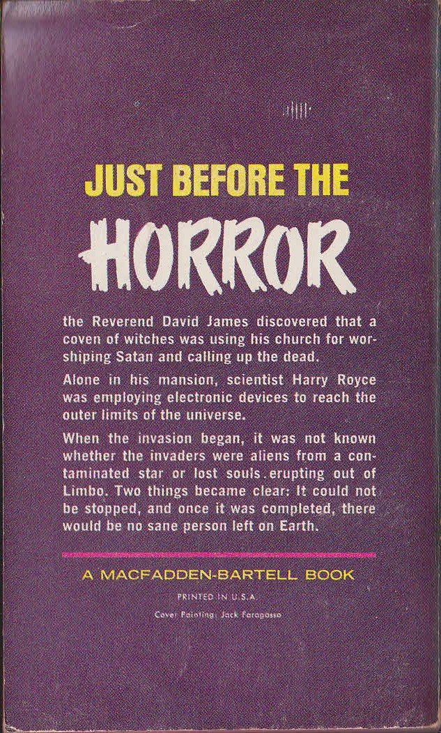 John Lymington  THE STAR WITCHES magnified rear book cover image