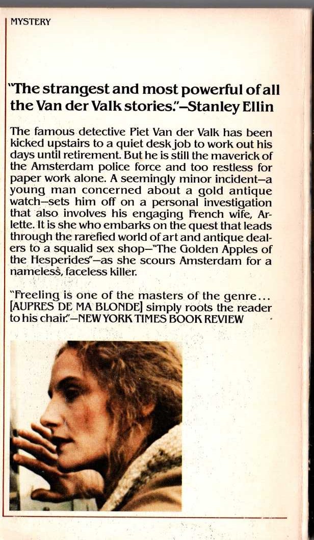 Nicolas Freeling  AUPRES DE MA BLONDE magnified rear book cover image