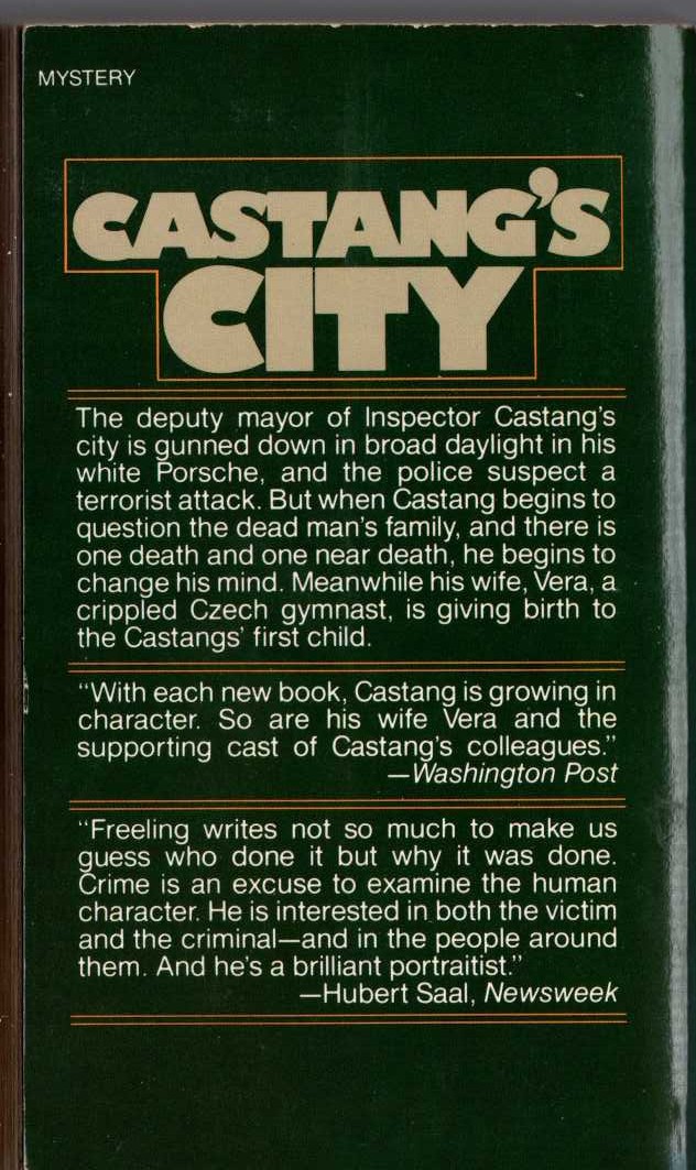 Nicolas Freeling  CASTANG'S CITY magnified rear book cover image