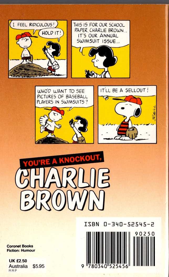 Charles M. Schulz  YOU'RE A KNOCKOUT, CHARLIE BROWN magnified rear book cover image