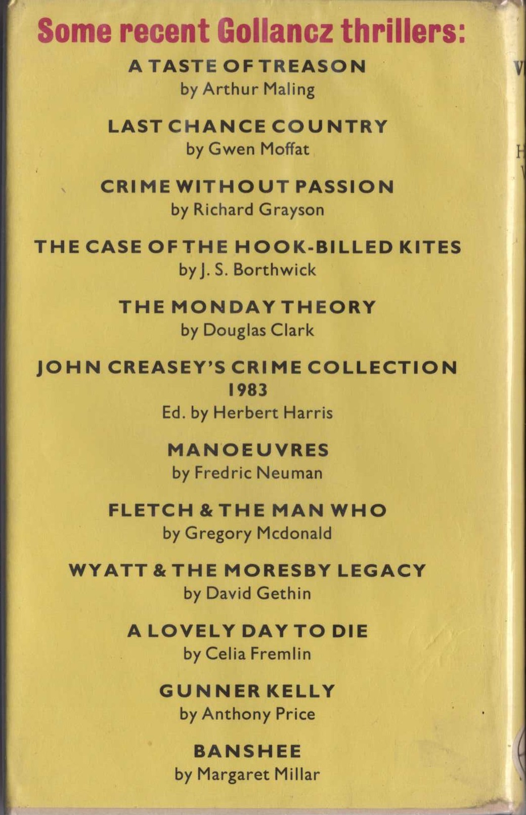 THE VERONICA DEAN CASE magnified rear book cover image