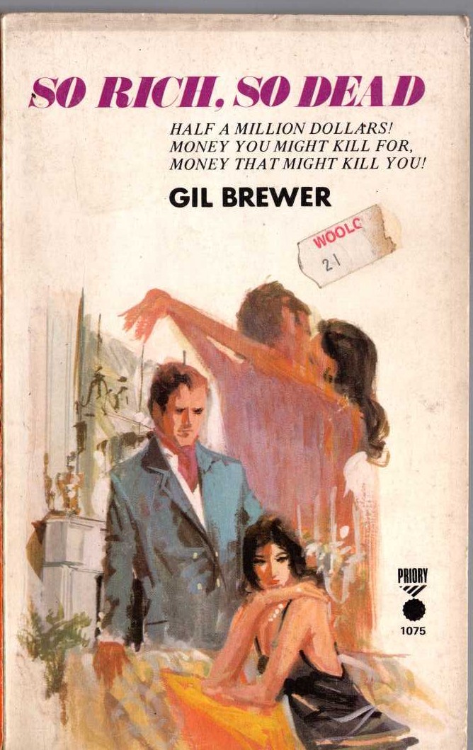 Gil Brewer  SO RICH, SO DEAD front book cover image