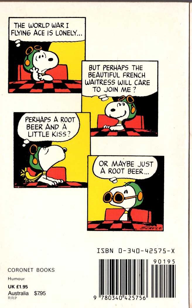 Charles M. Schulz  YOU'RE AN ACE, SNOOPY! magnified rear book cover image