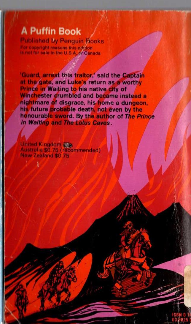John Christopher  BEYOND THE BURNING LANDS magnified rear book cover image