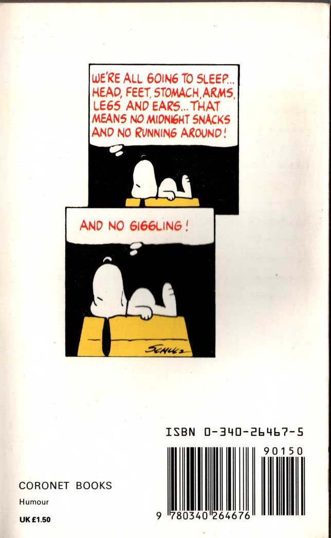 Charles M. Schulz  THINK ABOUT IT TOMORROW, SNOOPY magnified rear book cover image