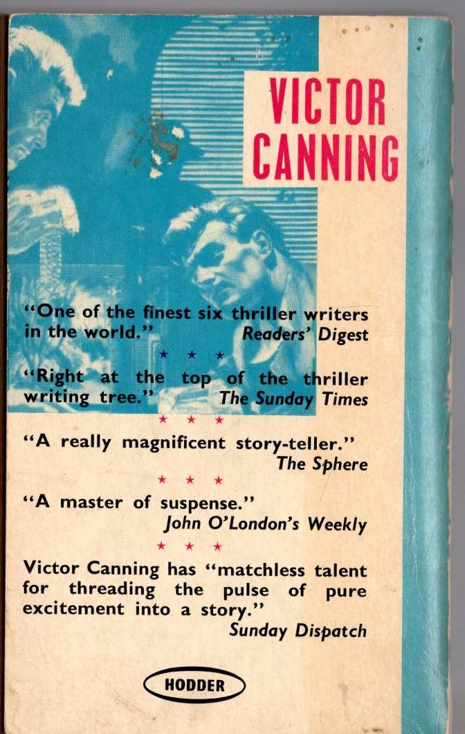 Victor Canning  THE MAN FROM THE TURKISH SLAVE magnified rear book cover image