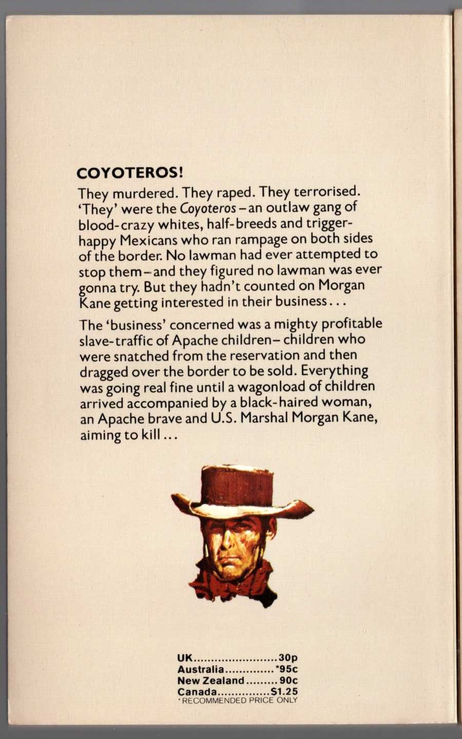 Louis Masterson  COYOTEROS! magnified rear book cover image