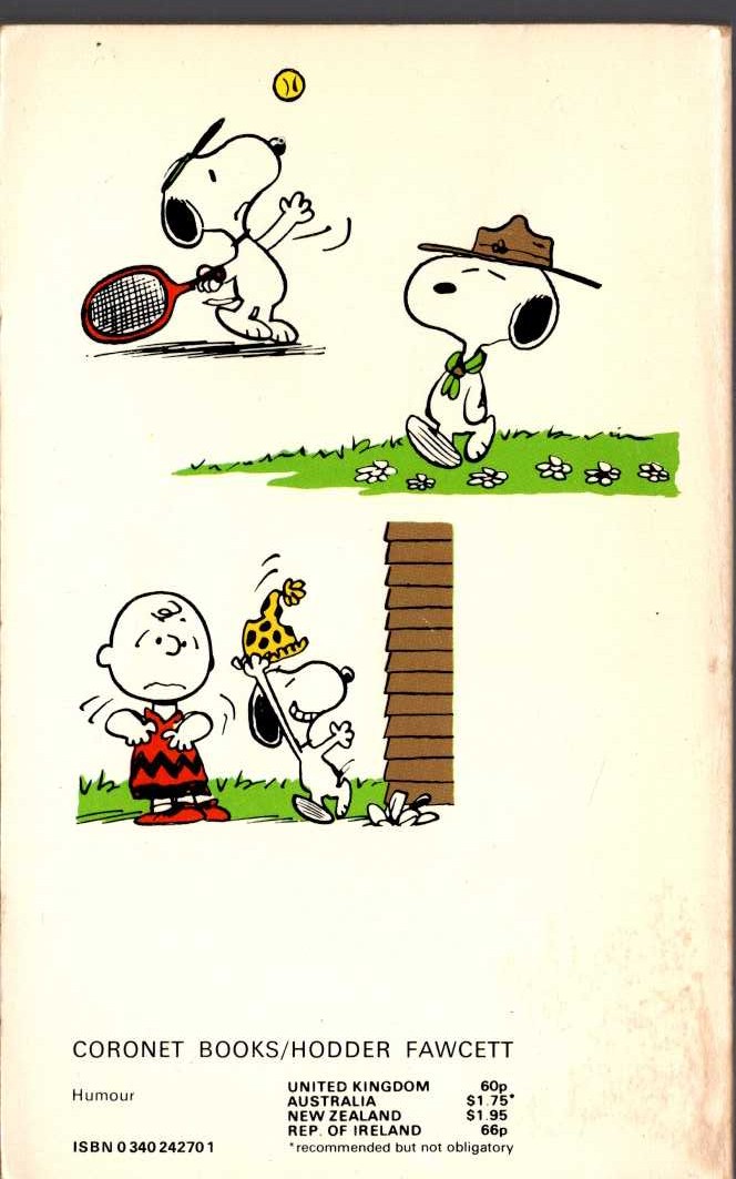 Charles M. Schulz  YOU'VE GOT TO BE KIDDING, SNOOPY! magnified rear book cover image