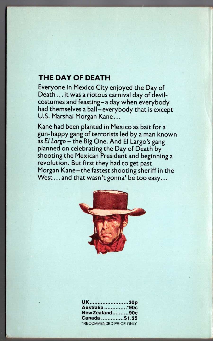 Louis Masterson  THE DAY OF DEATH magnified rear book cover image