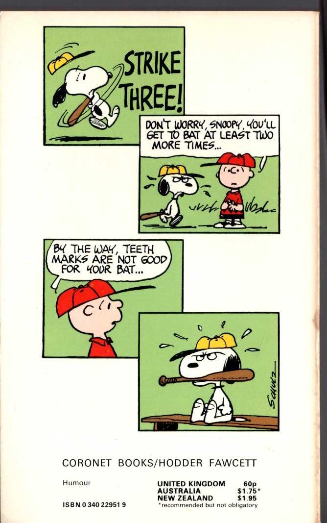 Charles M. Schulz  PLAY BALL, SNOOPY magnified rear book cover image