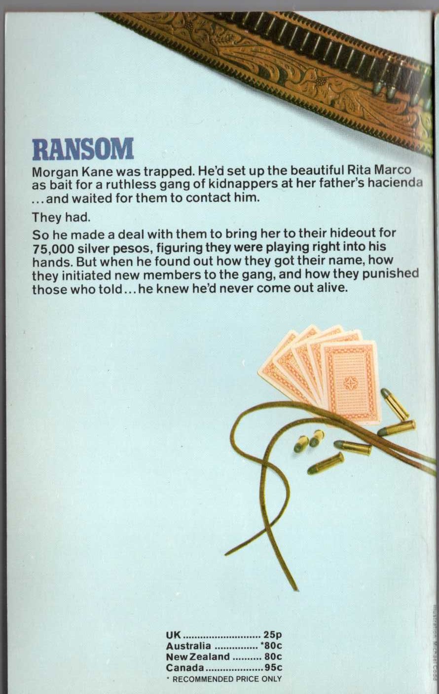 Louis Masterson  RANSOM magnified rear book cover image
