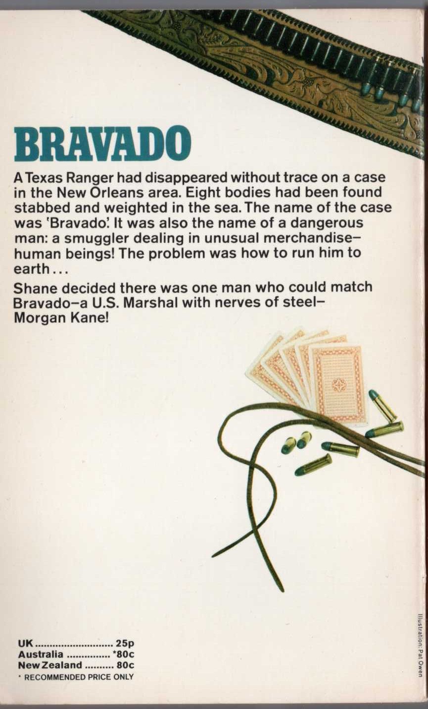 Louis Masterson  BRAVADO magnified rear book cover image