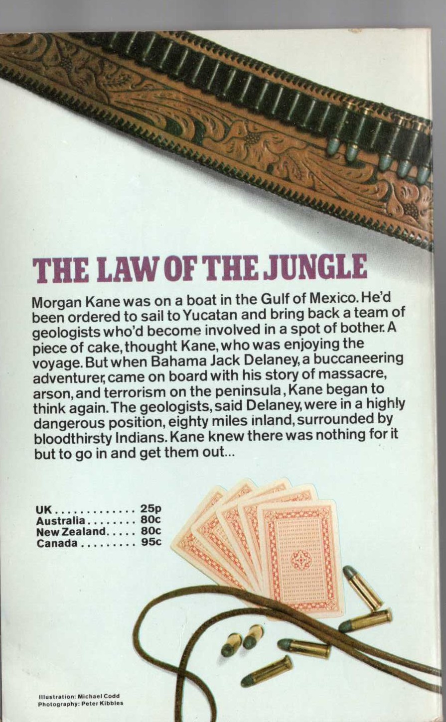 Louis Masterson  THE LAW OF THE JUNGLE magnified rear book cover image