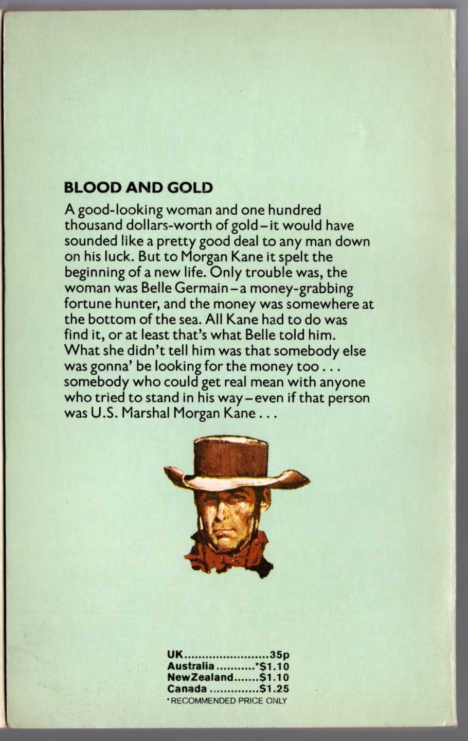 Louis Masterson  BLOOD AND GOLD magnified rear book cover image