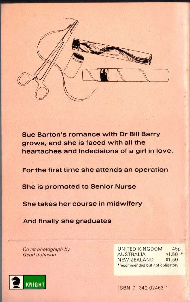 Helen Dore Boylson  SUE BARTON - SENIOR NURSE magnified rear book cover image