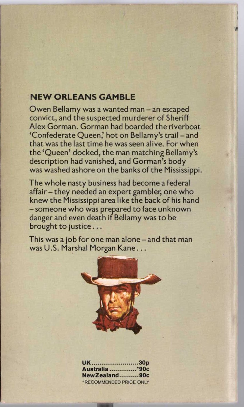 Louis Masterson  NEW ORLEANS GAMBLE magnified rear book cover image