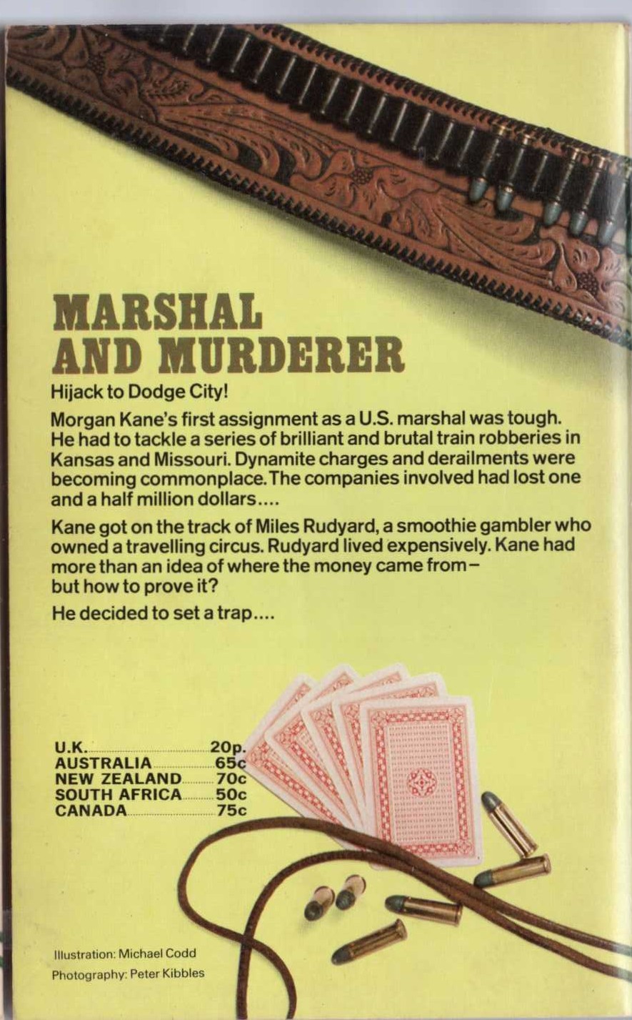 Louis Masterson  MARSHAL AND MURDERER magnified rear book cover image