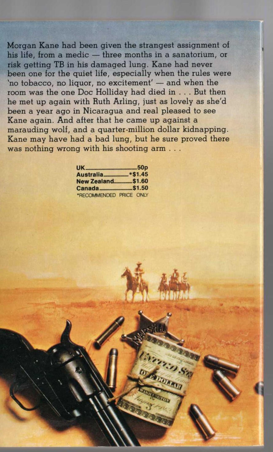 Louis Masterson  DEAD MAN'S SHADOW magnified rear book cover image