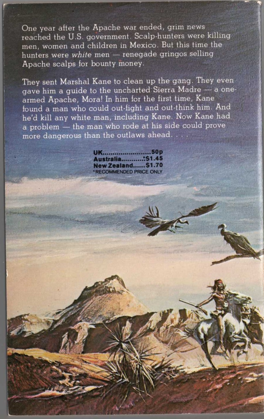Louis Masterson  THE VULTURES OF SIERRA MADRE magnified rear book cover image