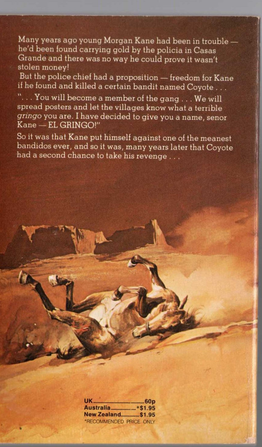 Louis Masterson  EL GRINGO magnified rear book cover image