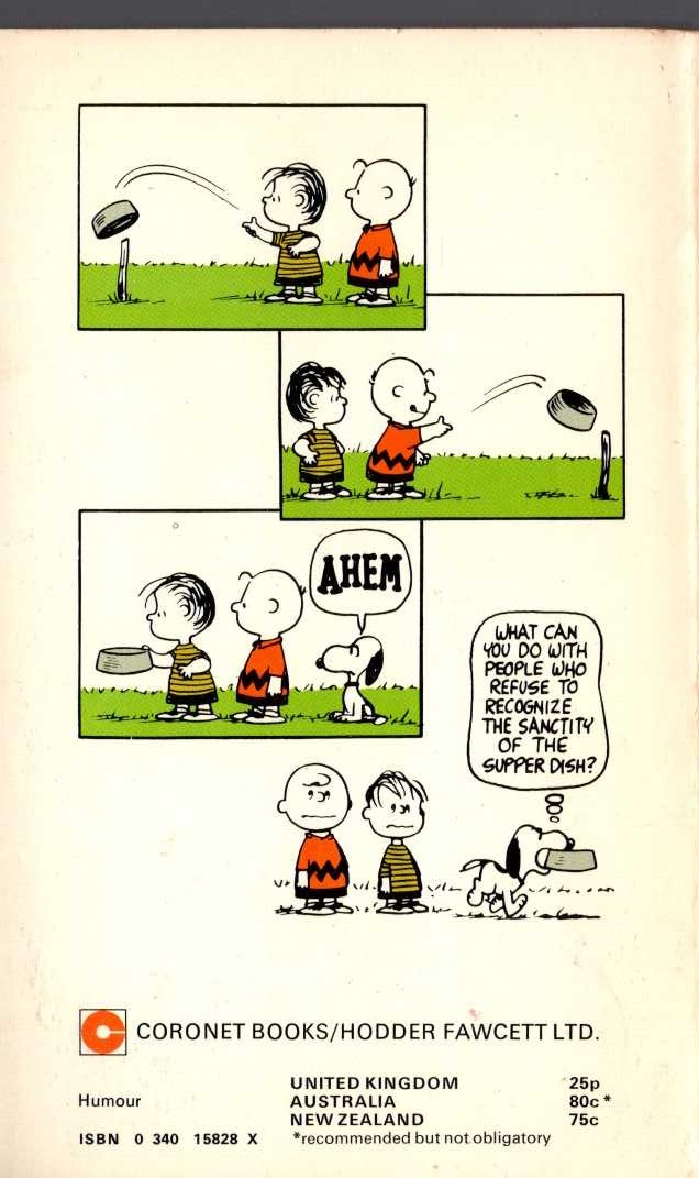 Charles M. Schulz  HAVE IT YOUR WAY, CHARLIE BROWN magnified rear book cover image