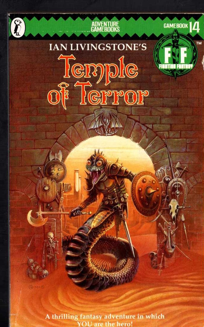 Ian Livingstone  14: TEMPLE OF TERROR front book cover image