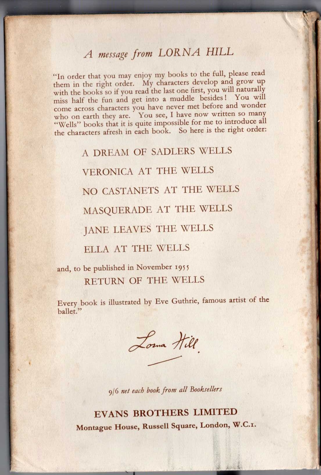 MASQUERADE AT THE WELLS magnified rear book cover image