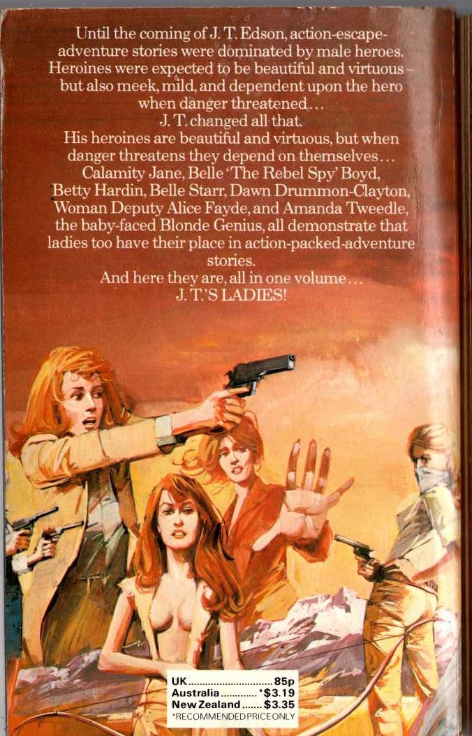 J.T. Edson  J.T.'s LADIES magnified rear book cover image