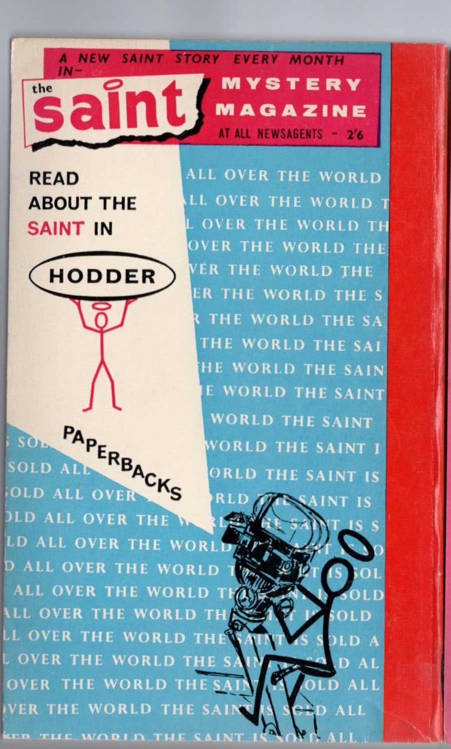 Leslie Charteris  CALL FOR THE SAINT magnified rear book cover image