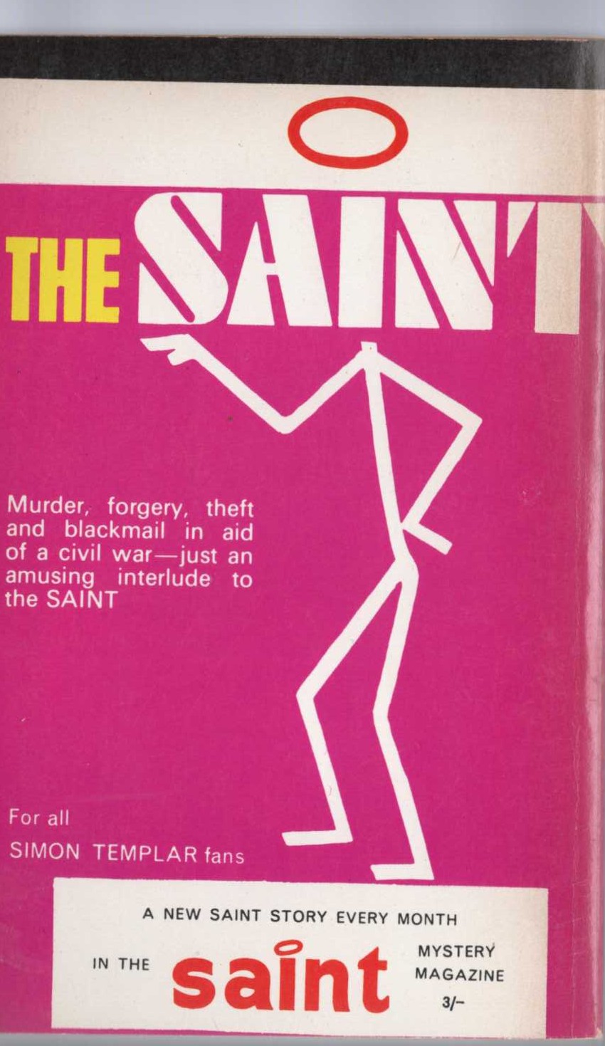 Leslie Charteris  THE ACE OF KNAVES magnified rear book cover image