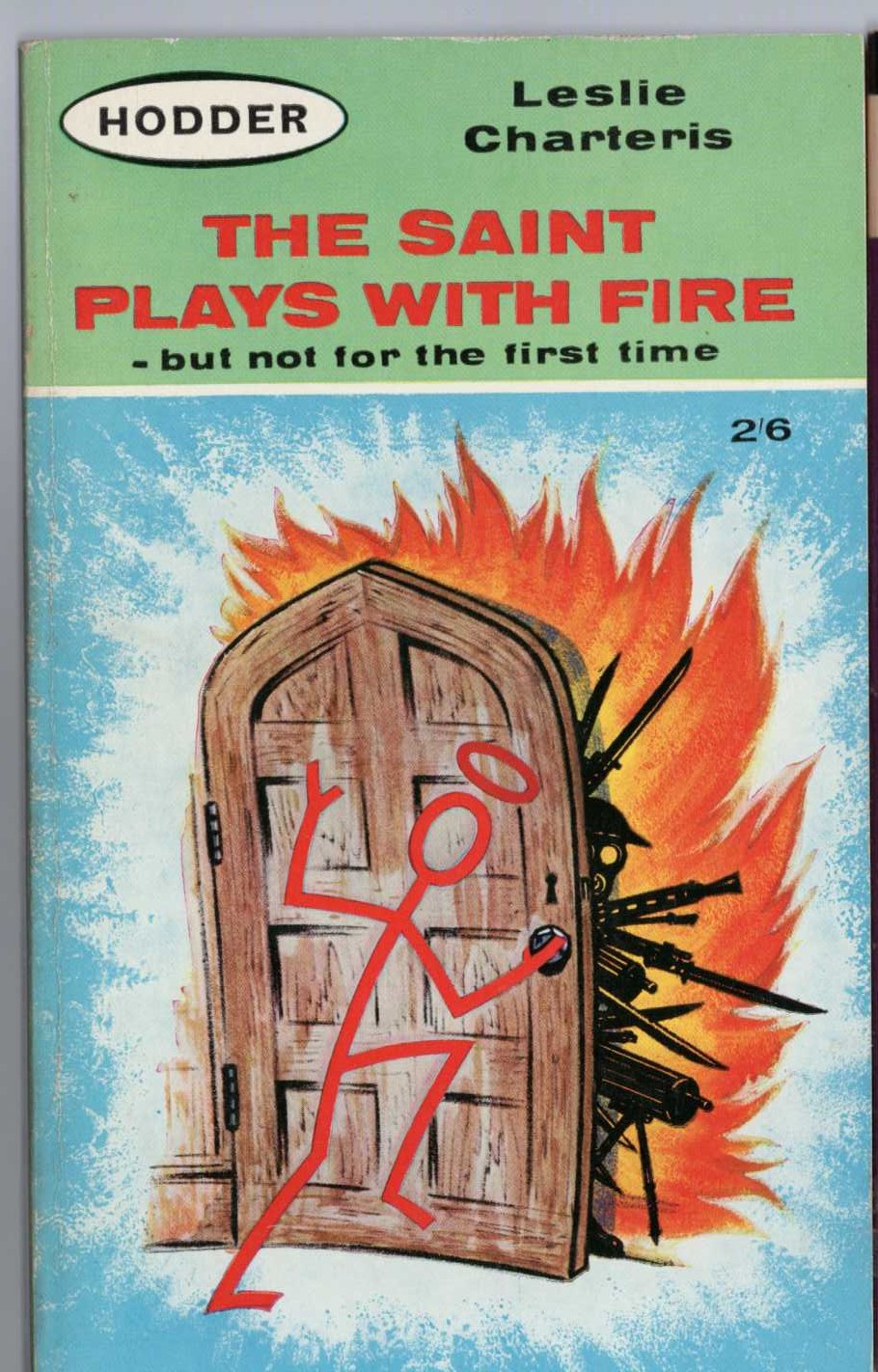 Leslie Charteris  THE SAINT PLAYS WITH FIRE front book cover image