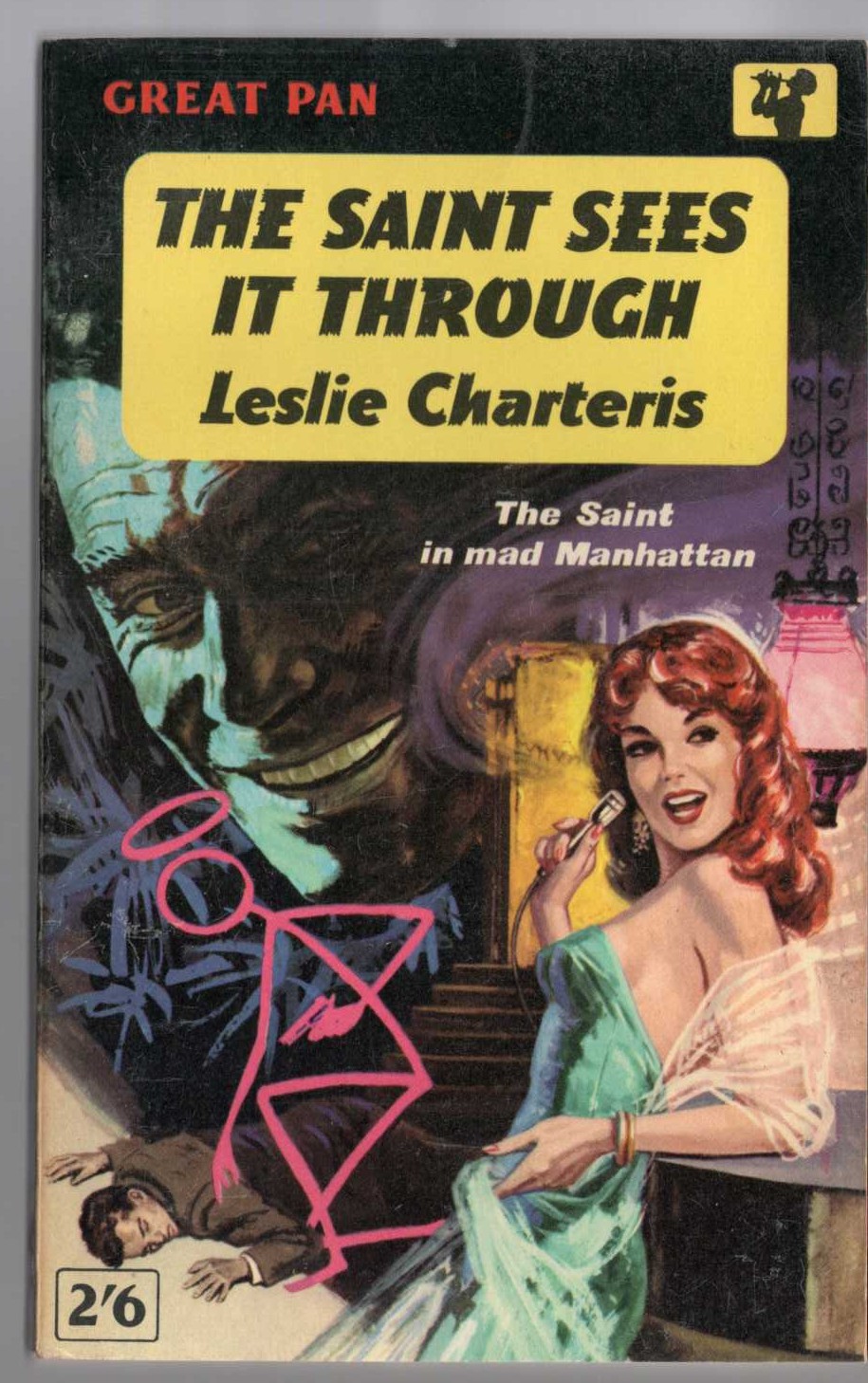Leslie Charteris  THE SAINT SEES IT THROUGH front book cover image