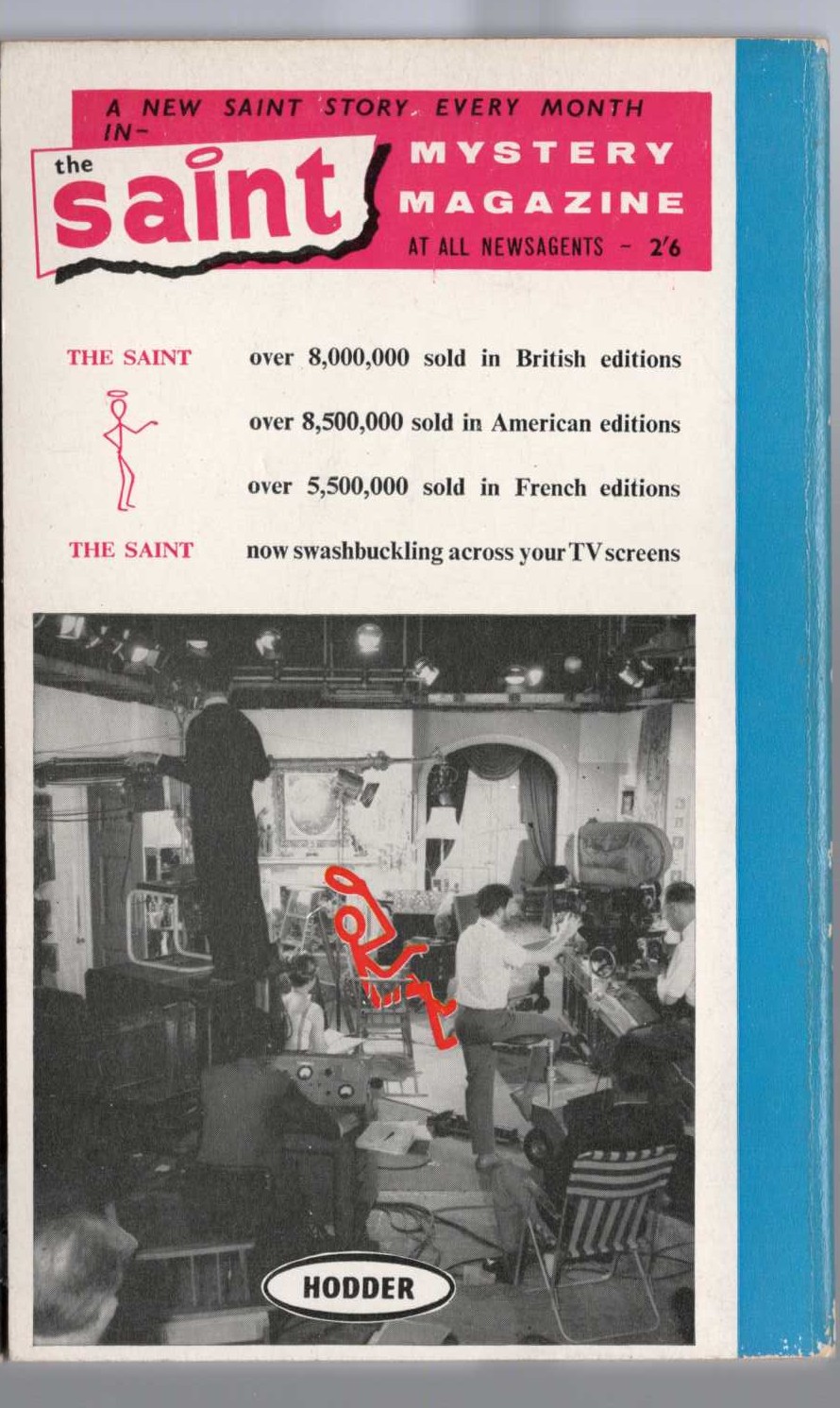 Leslie Charteris  THE SAINT CLOSES THE CASE magnified rear book cover image