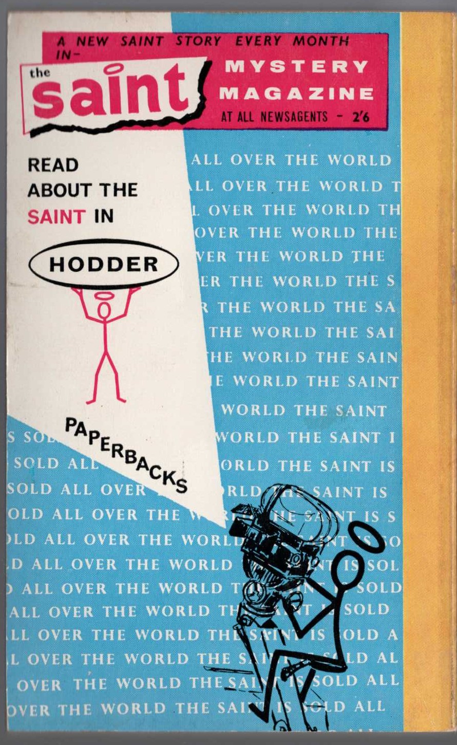Leslie Charteris  THE SAINT IN MIAMI magnified rear book cover image