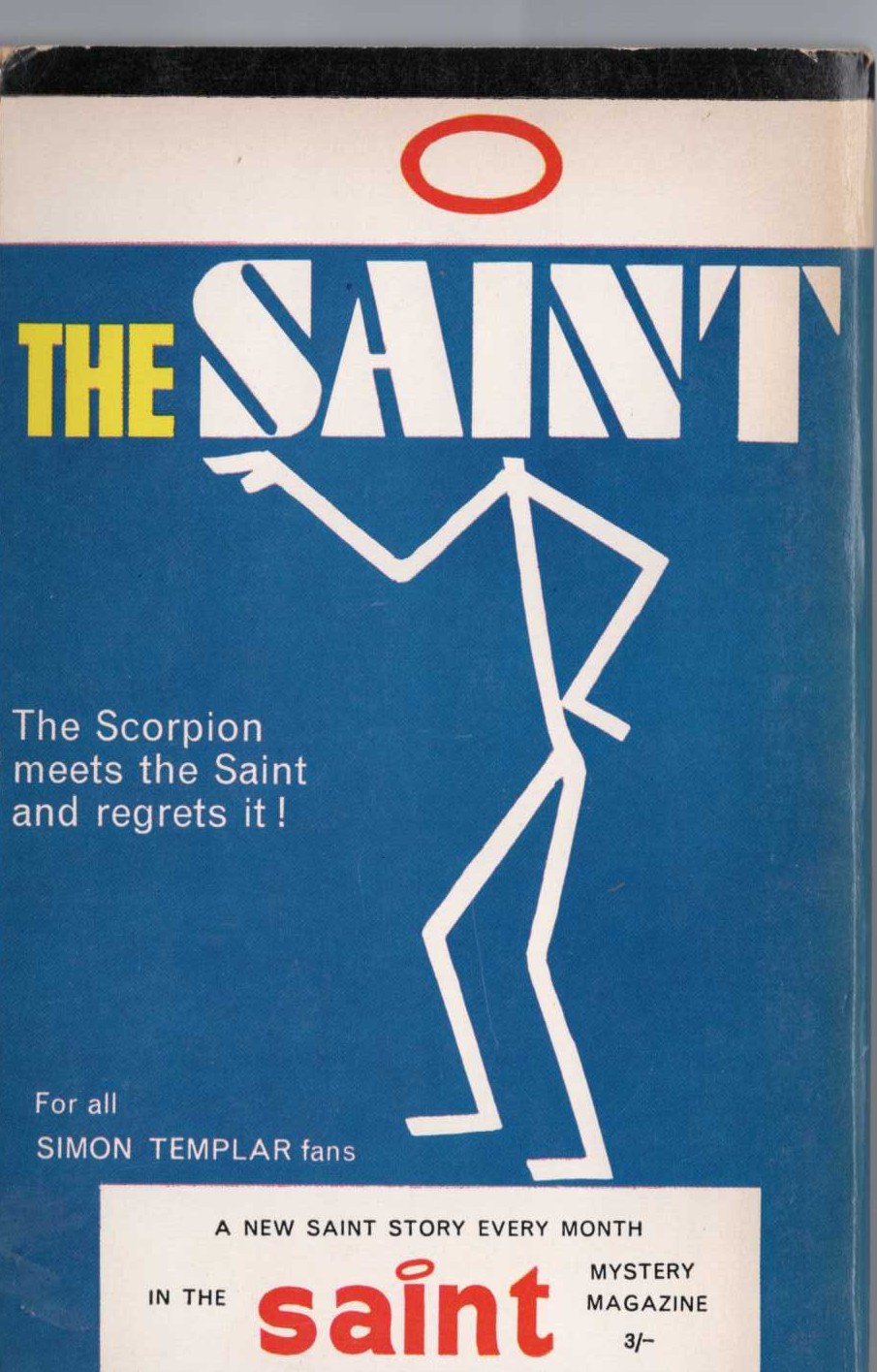 Leslie Charteris  THE SAINT v. SCOTLAND YARD magnified rear book cover image