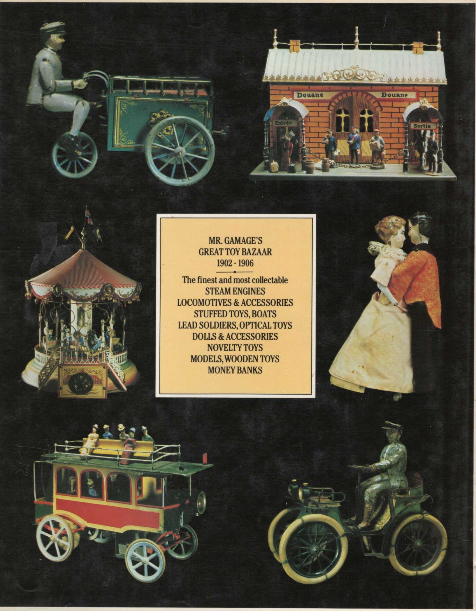 MR. GAMAGE'S GREAT TOY BAZAAR 1902-1906 magnified rear book cover image
